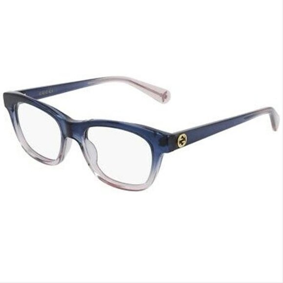 Gucci Women Eyeglasses GG0372o-007 Blue Gradient Frame / Demo Lenses